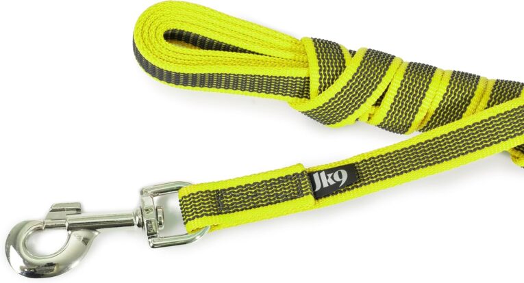 JULIUS-K9 Color & Gray® Super Grip Lead, Neon-Gray 20mm x 3m (2)