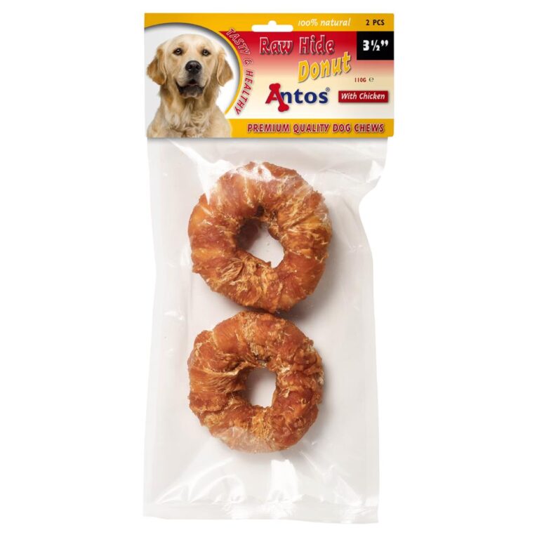 Raw Hide White + Chicken Donut 3½_ 2 pcs