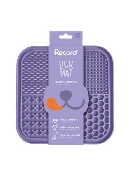 RECORD Square lick mat for dogs and cats Purple