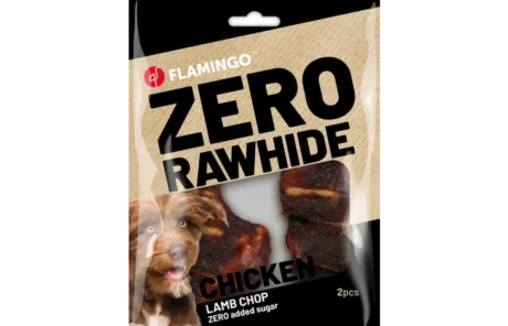 FLAMINGO Snacks Zero rawhide Chop with chicken & Lamb 40g / 2 pcs 80g