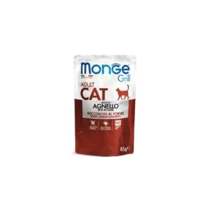 MONGE GRILL FELINE ADULT LAMB CHUNKS POUCH 85gr