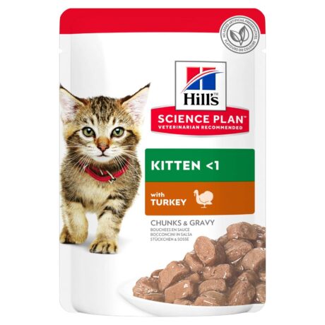 HILLS SP KITTEN TURKEY CHUNKS POUCH 85gr