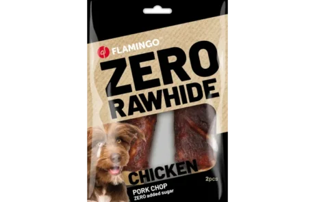 ZERO RAWHIDE PORK CHOP WITH CHICKEN 2PCS 80G