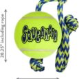 KONG AIR SQUEAKER TENNIS BALL WTH ROPE 1