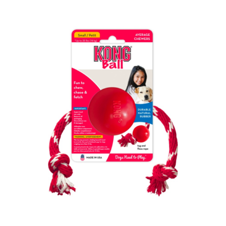 KONG Ball with Rope Small