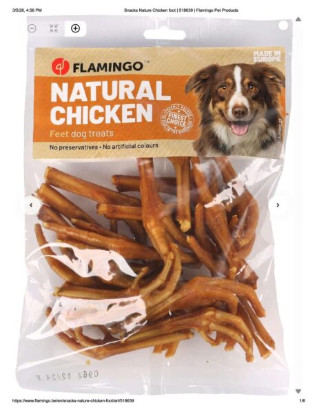 natural chicken feet dog treats 200g