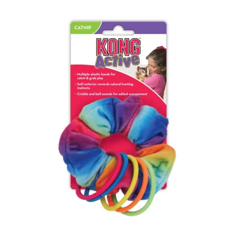 KONG Active Scrunchie Catnip Toy Multi-Color
