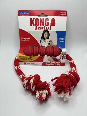 KONG Dental With Floss Rope Chew Toy