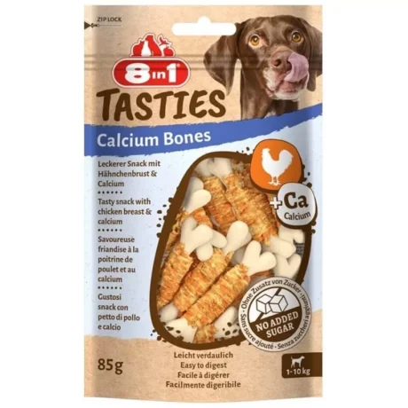 8in1 – Dog Snack Tasties Calcium Bones 85g