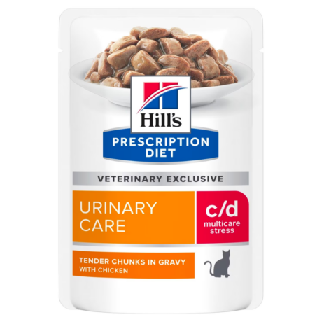 Hills Prescription Diet c/d Urinary Stress Chicken Pouch 85g