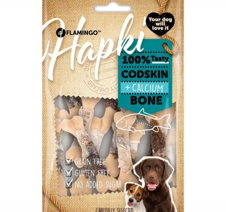 Flamingo – Dog Snack Hapki Calcium Bone with Fish Skin 85g