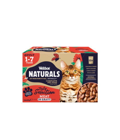 Webbox Naturals Meat in Gravy Wet Cat Food (12x100g)