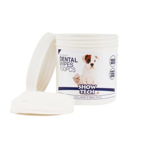 Show Tech Dental Wipes Dental Hygiene Wipes for Pets, 100pcs