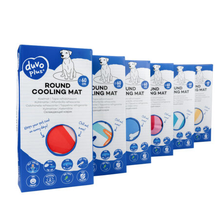 Self-cooling round mat for dogs