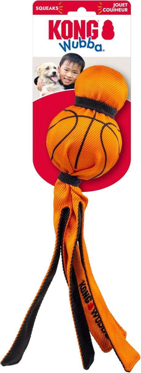 KONG Wubba Sport Large Dog Toy - Basketball