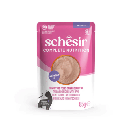 Schesir Complete – Cat Tuna, Chicken with Ham in Mousse 85g