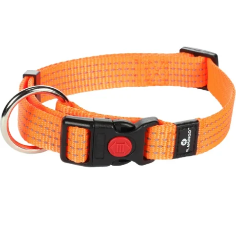 Flamingo Len Fluo Orange M Dog Collar