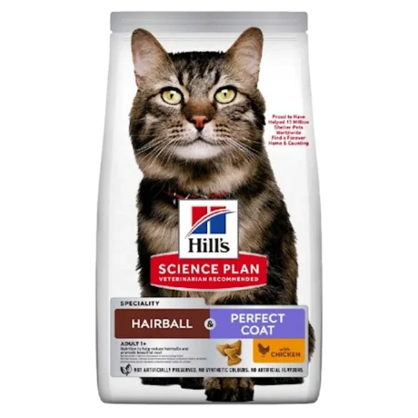 Hairball & Perfect Coat Adult Cat Food with Chicken (1,5kg)