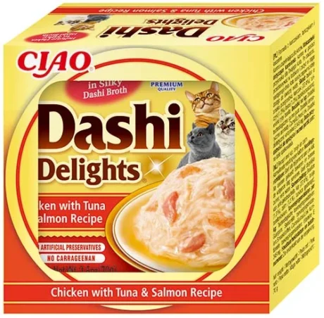 Inaba Dashi Delights Chicken with Tuna & Salmon 70gr