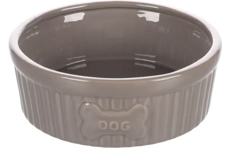 FLAMINGO Mabel Round Taupe 640ml – Ceramic Dog Bowl