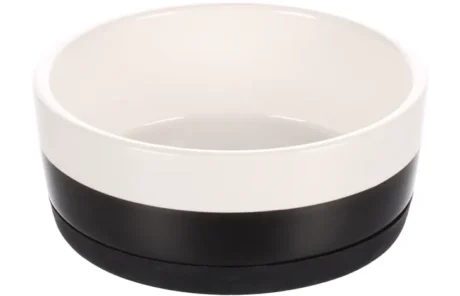 FLAMINGO Duke Round 420ml – Black & White Ceramic Bowl