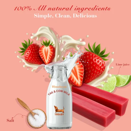 Natural Dog Cheese Strawberry & Honey – Long-Lasting Dog Chew
