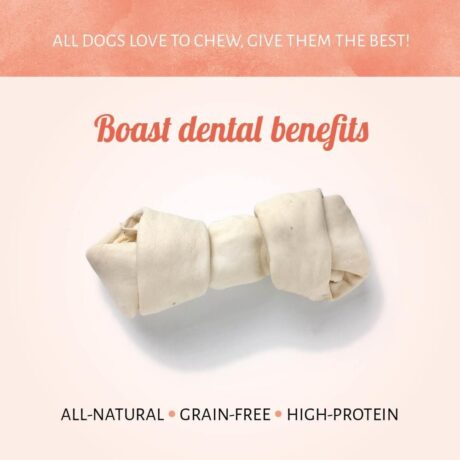 ANTOS RAW HIDE WHITE KNOTTED BONE 210GR