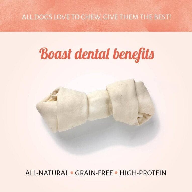 Antos Raw Hide White Knotted Bone 210gr