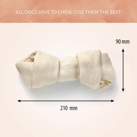 Antos Raw Hide White Knotted Bone angle 2
