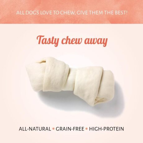 ANTOS RAW HIDE WHITE KNOTTED BONE 350GR