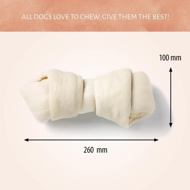 Antos Raw Hide White Knotted Bone angle 2