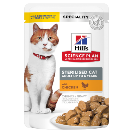 Hill's Science Plan Sterilised Cat Chicken Pouch