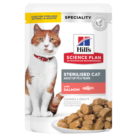 Hill's Science Plan Sterilised Cat Salmon Pouch
