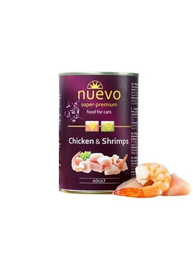 Nuevo Chicken and Shrimps Adult Cat Food 400g - alternate pack view