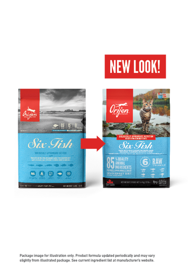 Orijen Six Fish Cat Dry Food - kibble texture closeup