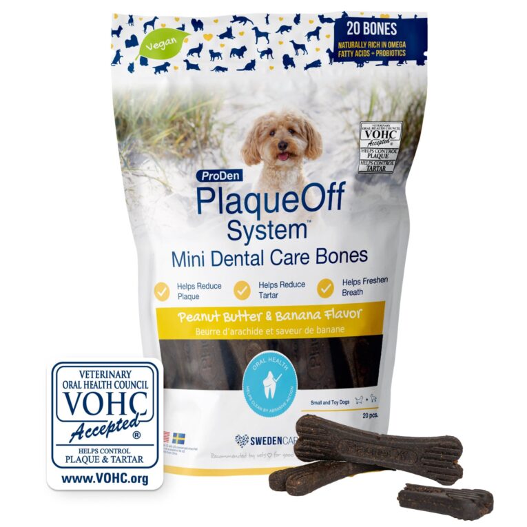 PlaqueOff Mini Bones Peanut Butter Banana