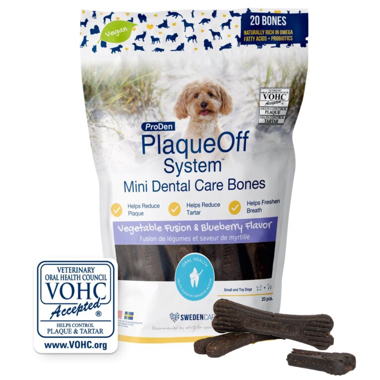 PlaqueOff Mini Dental Bones Vegetable Blueberry 340gr