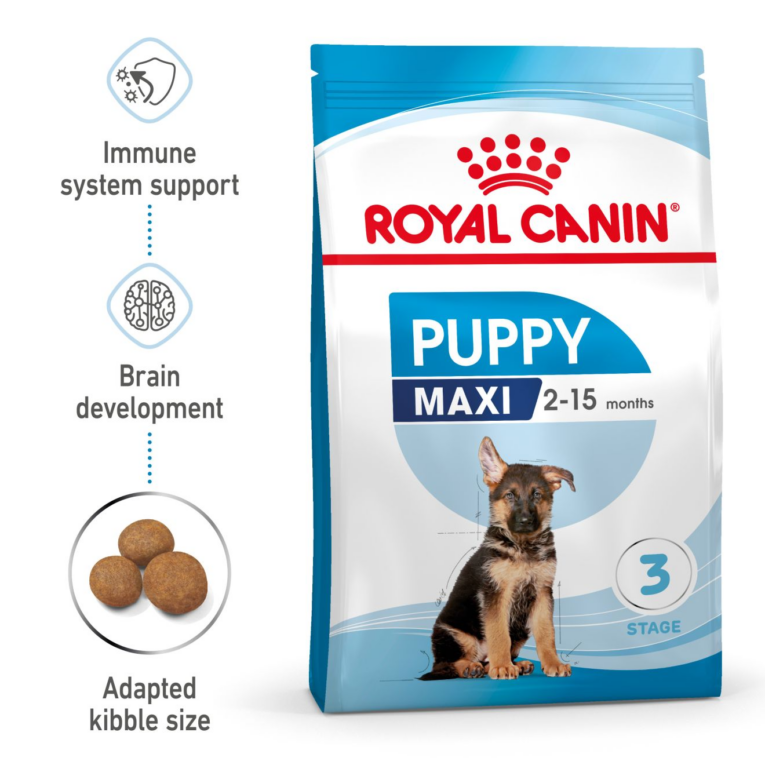 Royal Canin Maxi Junior benefits with puppy