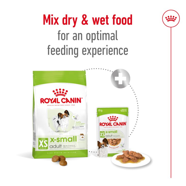 Royal Canin X-Small Adult Dog Food - Mix Dry and Wet Food